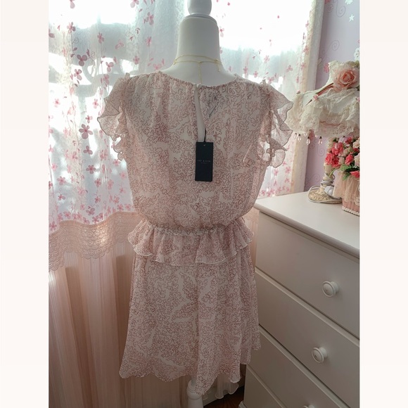 TED BAKER LONDON  Evelyna Printed Woven Mini Dress - Picture 6 of 7